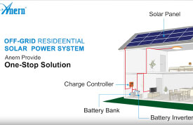 Tata Surya Rumah Baterai Lithium Off-Grid
